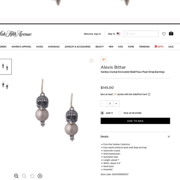 New Alexis Bittar Crystal Earring - Picture 9 of 12